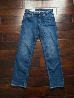 Gap Women's 90s Loose Mid Rise Jeans Dark Indigo Wash Size 29/8 Tall